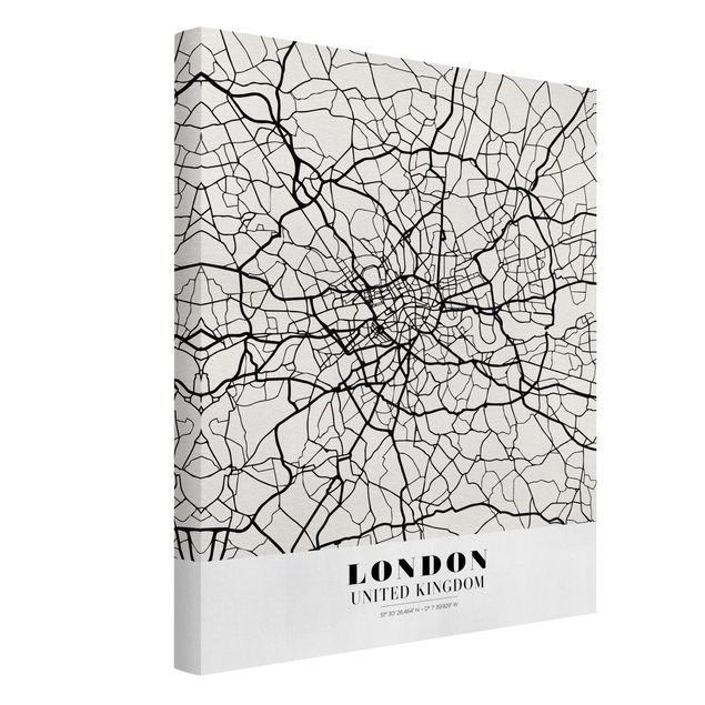 Canvas schilderijen London City Map - Classic