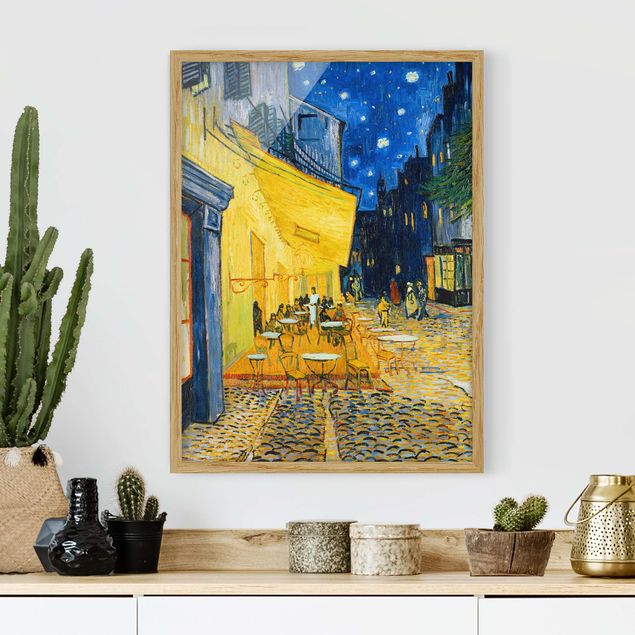 Ingelijste posters Vincent van Gogh - Café Terrace at Night