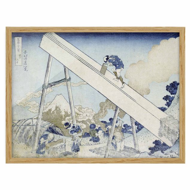 Ingelijste posters Katsushika Hokusai - In The Totomi Mountains