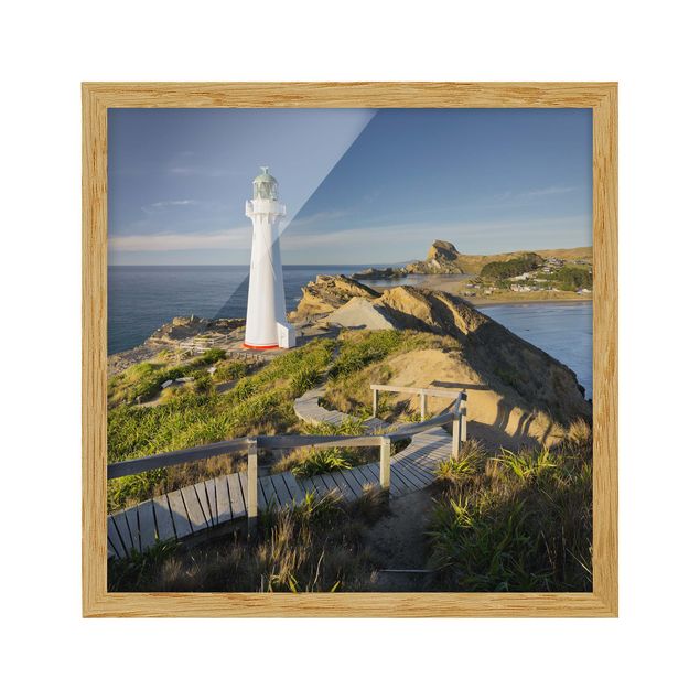 Ingelijste posters Castle Point Lighthouse New Zealand