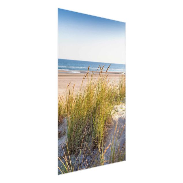 Glasschilderijen Beach Dune At The Sea