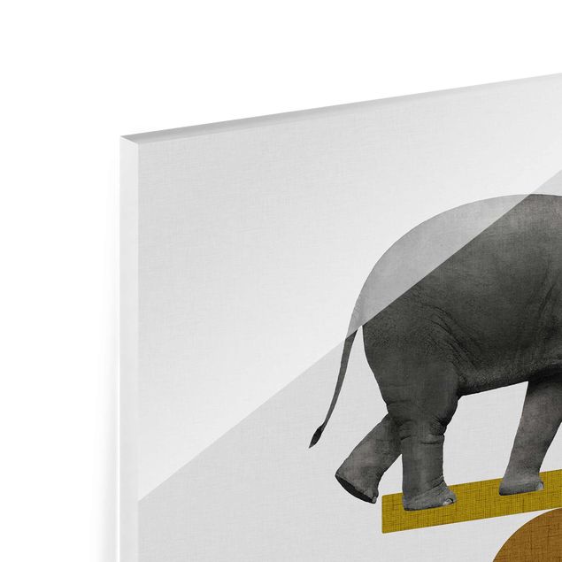 Glasschilderijen Art Of Balance Elephant
