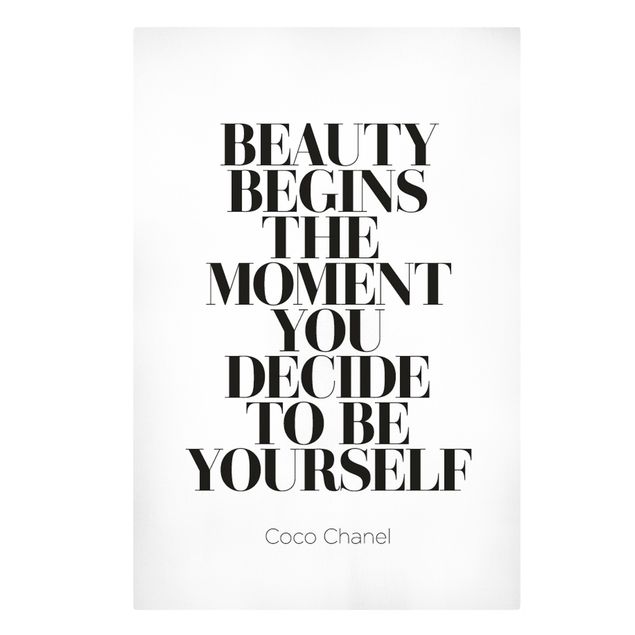 Canvas schilderijen - Be yourself Coco Chanel