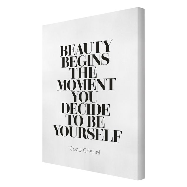 Canvas schilderijen - Be yourself Coco Chanel