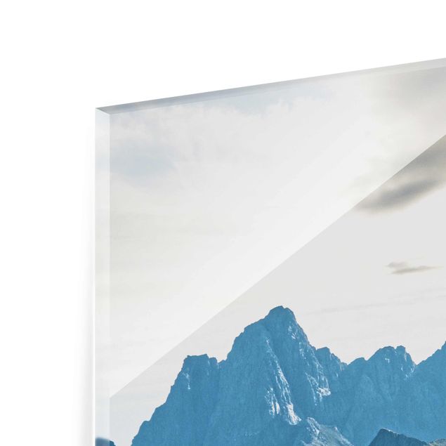 Glasschilderijen Mountains On The Lofoten