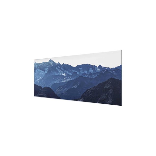 Glasschilderijen Panoramic View Of Blue Mountains