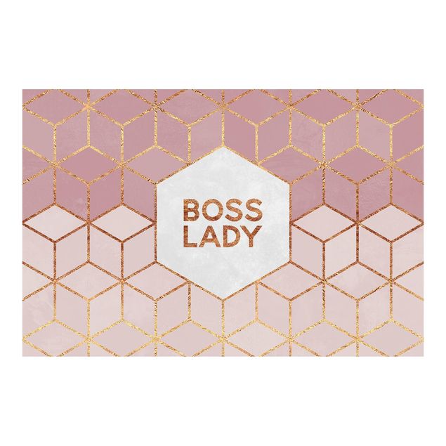 Fotobehang Boss Lady Hexagons Pink