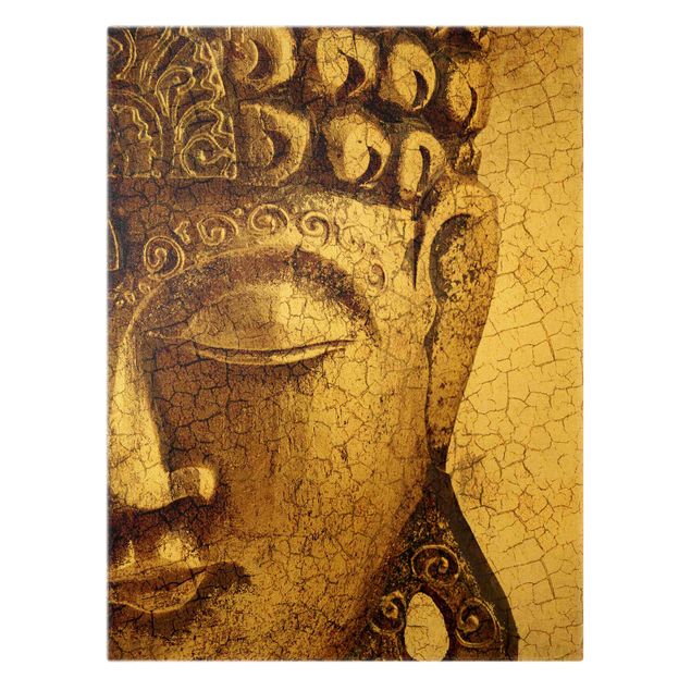 Canvas schilderijen - Goud Vintage Buddha