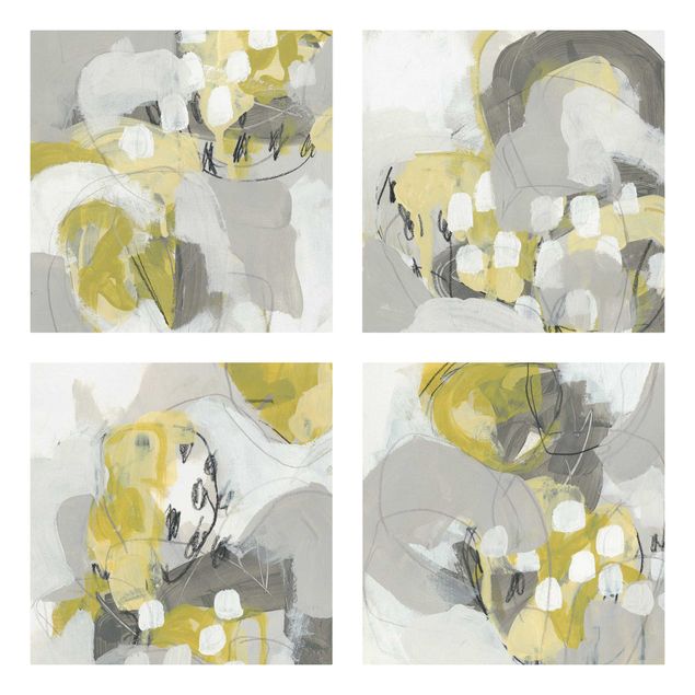 Canvas schilderijen - 4-delig Lemons In The Fog Set II