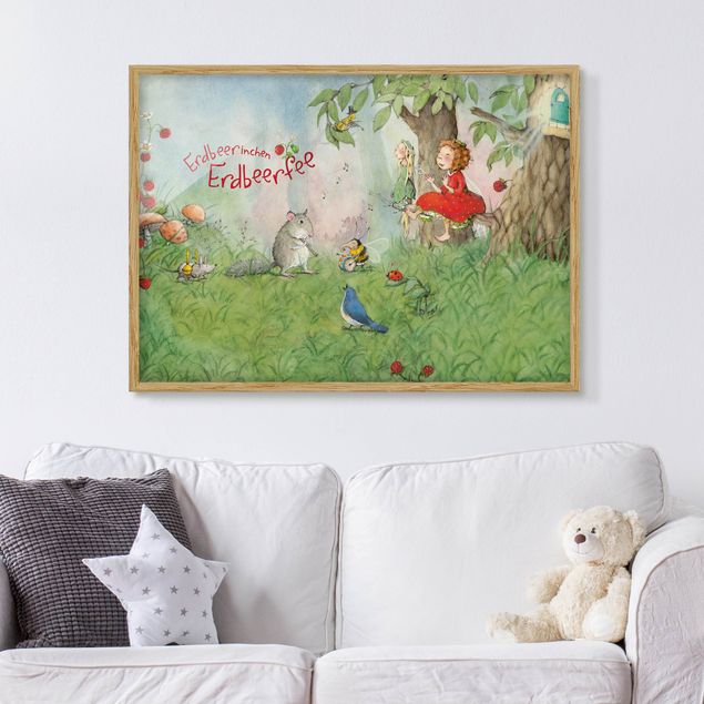 Ingelijste posters Little Strawberry Strawberry Fairy - Making Music Together