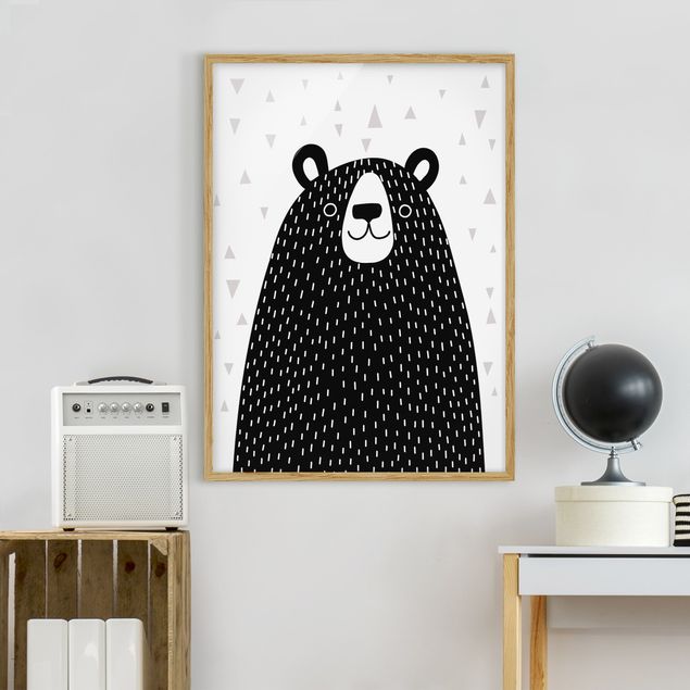 Ingelijste posters Zoo With Patterns - Bear