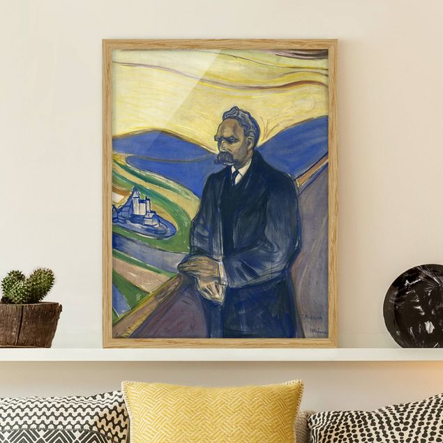 Ingelijste posters Edvard Munch - Portrait of Friedrich Nietzsche