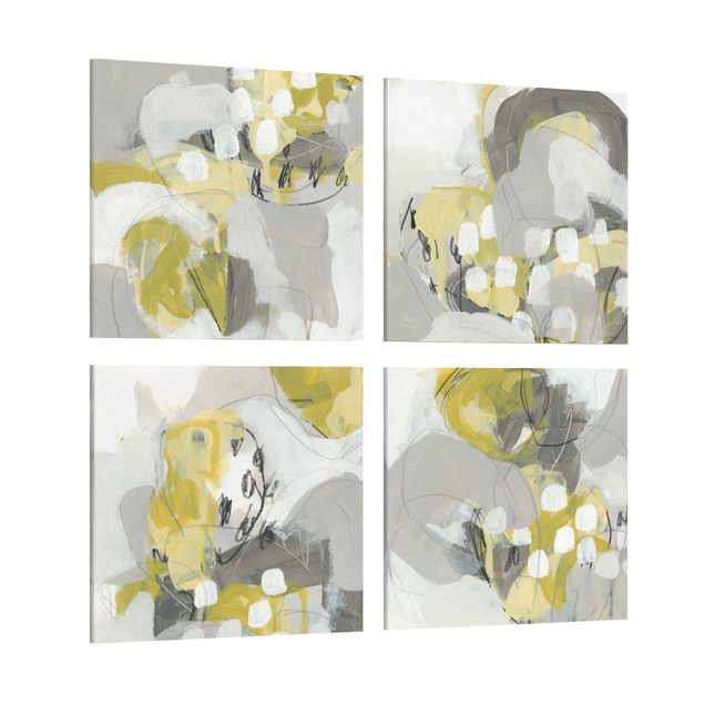 Canvas schilderijen - 4-delig Lemons In The Fog Set II