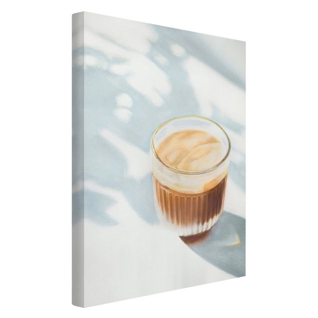 Canvas schilderijen - Cappuccino for breakfast