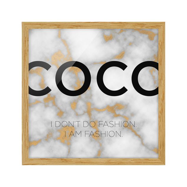Ingelijste posters Coco - I Dont Do Fashion