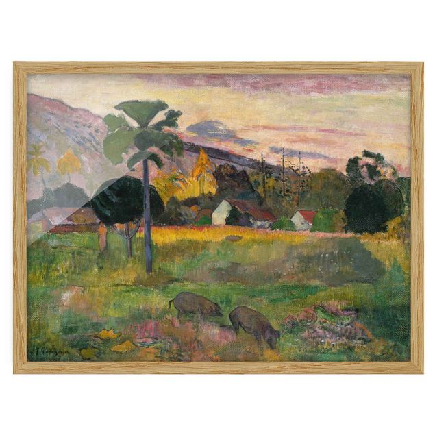 Ingelijste posters Paul Gauguin - Haere Mai (Come Here)