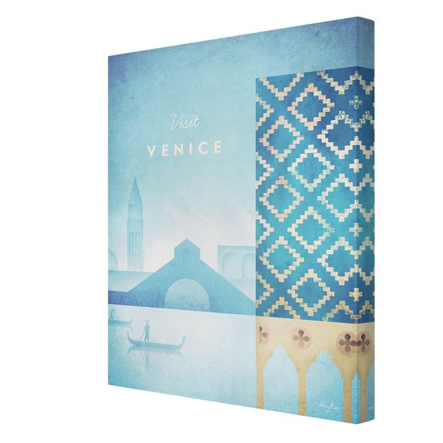 Canvas schilderijen Travel Poster - Venice