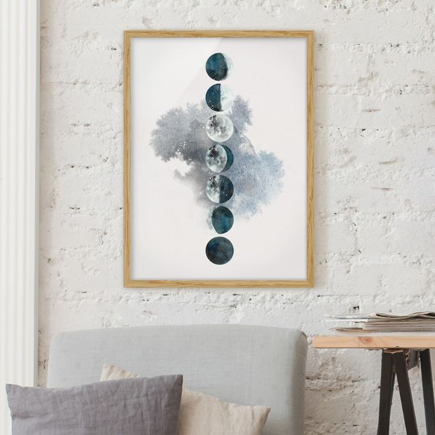 Ingelijste posters The Phases Of The Moon