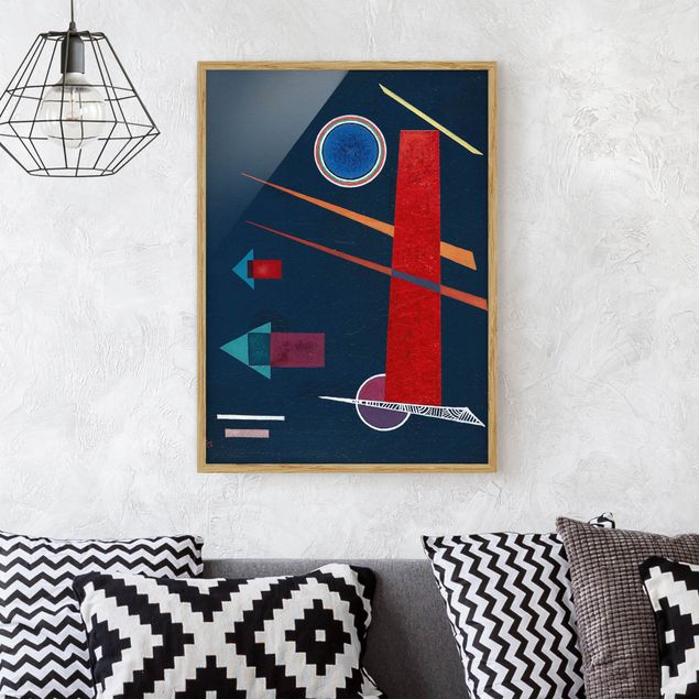 Ingelijste posters Wassily Kandinsky - Powerful Red