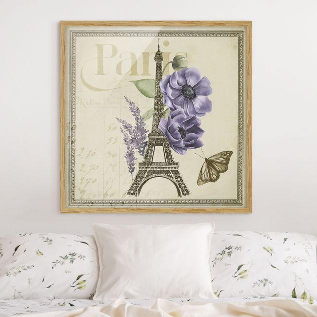 Ingelijste posters Paris Collage Eiffel Tower