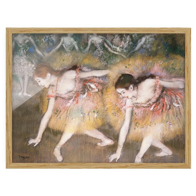 Ingelijste posters Edgar Degas - Dancers Bending Down