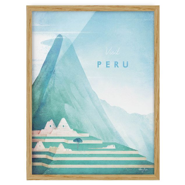 Ingelijste posters Travel Poster - Peru