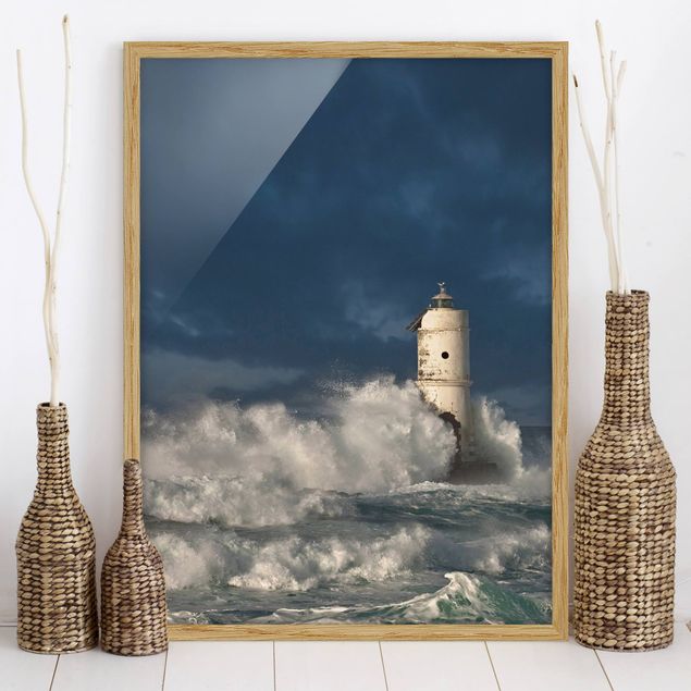Ingelijste posters Lighthouse On Sardinia