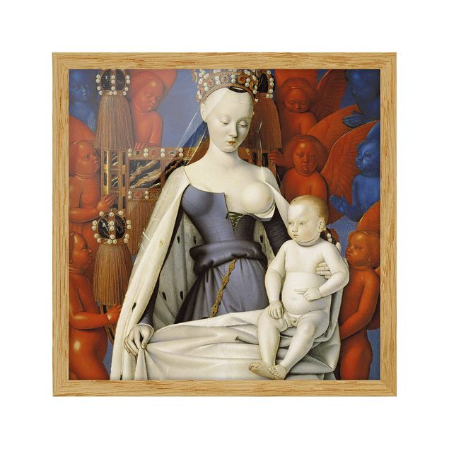 Ingelijste posters Jean Fouquet - Madonna and Child