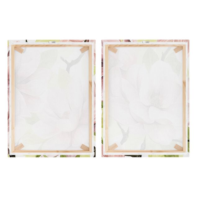 Canvas schilderijen - 2-delig  Magnolia Blush Set I