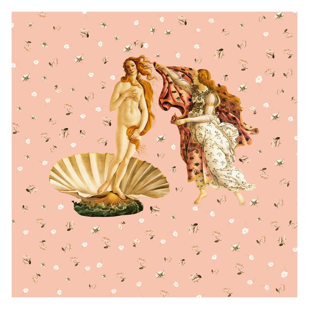 Fotobehang The Venus By Botticelli On Pink