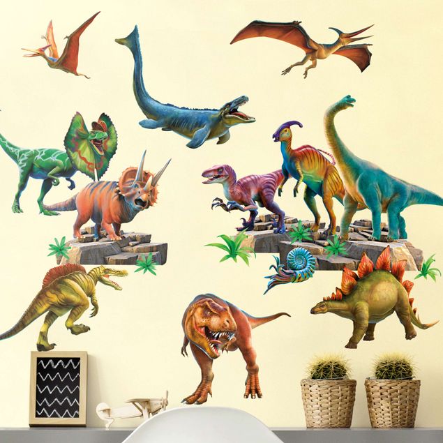 Muurstickers dieren Dinosaur Mega Set