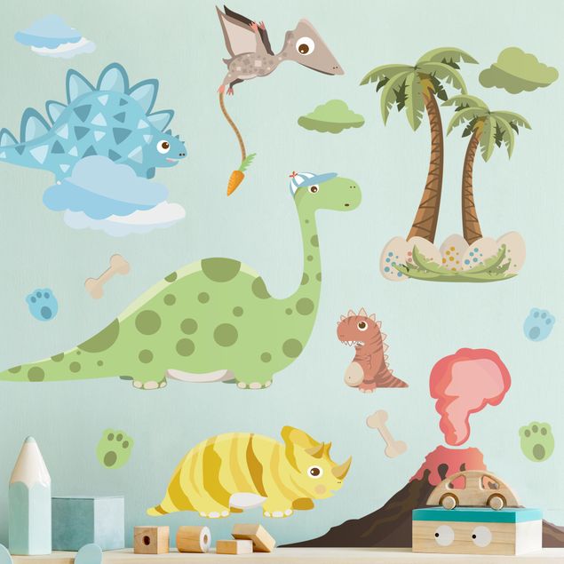 Muurstickers dieren Dinosaur set