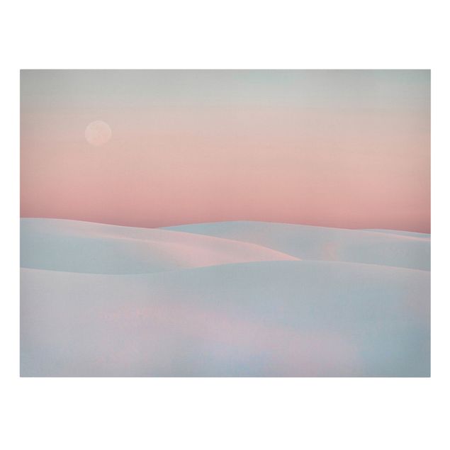 Canvas schilderijen Dunes In The Moonlight