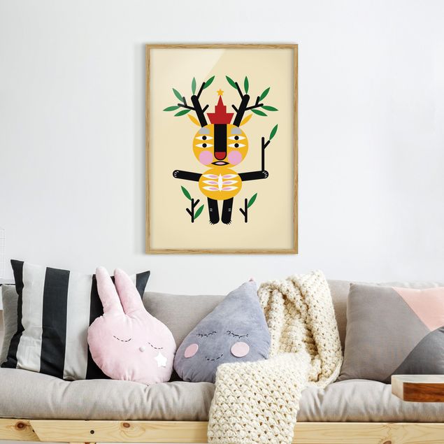 Ingelijste posters Collage Ethno Monster - Deer