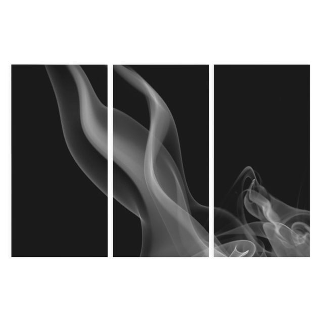 Canvas schilderijen - 3-delig Silver Smoke