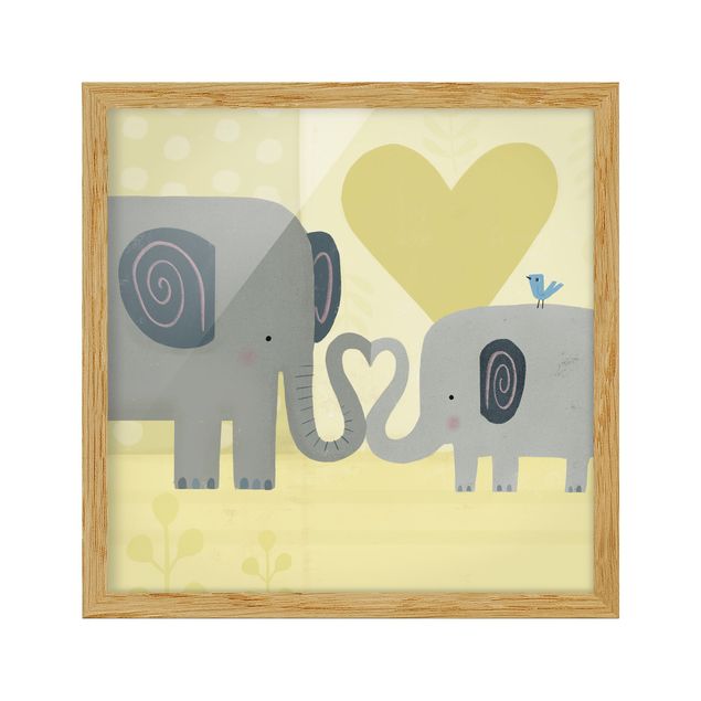 Ingelijste posters Mum And I - Elephants
