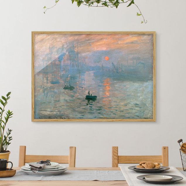 Ingelijste posters Claude Monet - Impression (Sunrise)