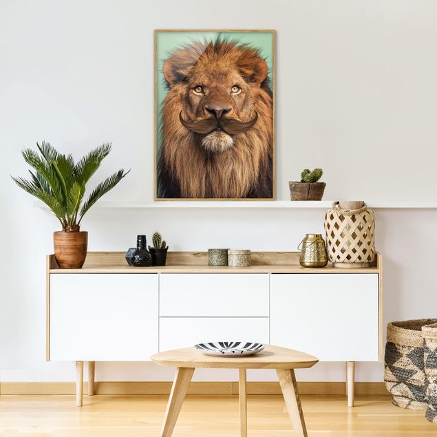 Ingelijste posters Lion With Beard