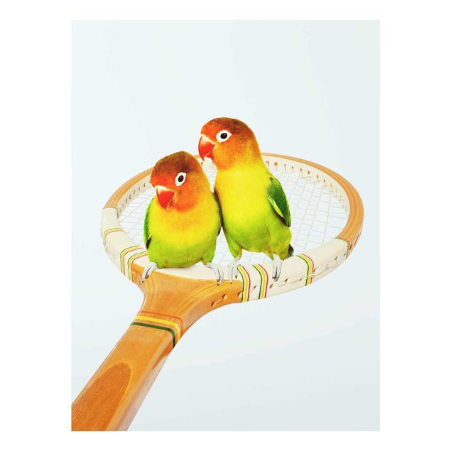 Glasschilderijen Tennis With Birds
