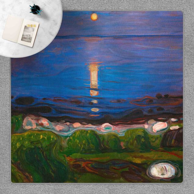 natuur tapijt Edvard Munch - Summer Night By The Beach