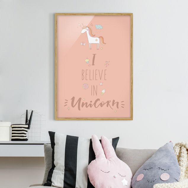 Ingelijste posters I Believe In Unicorn