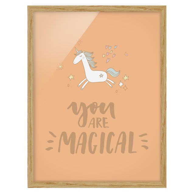 Ingelijste posters You Are Magical Unicorn