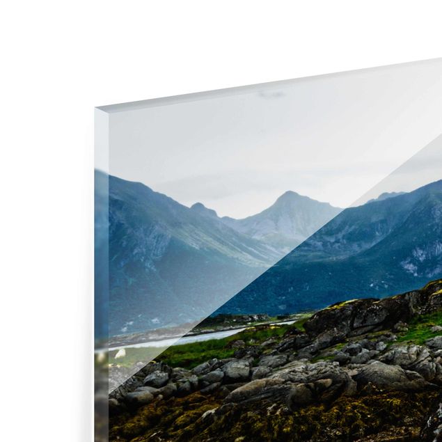 Glasschilderijen Desolate Hut In Norway