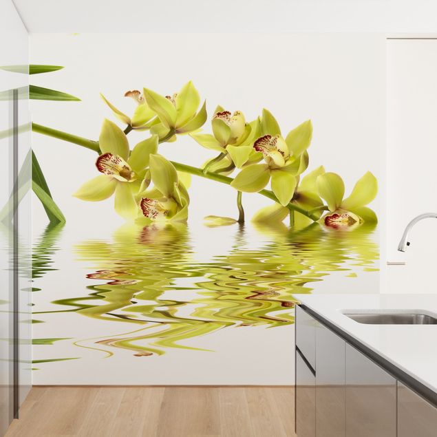 Fotobehang Elegant Orchid Waters