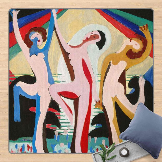 Groot vloerkleed Ernst Ludwig Kirchner - Flower Dance