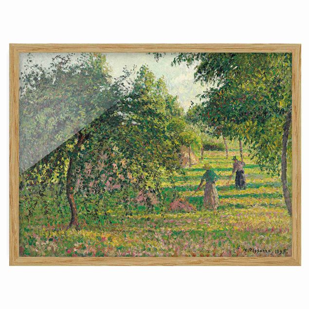 Ingelijste posters Camille Pissarro - Apple Trees And Tedders, Eragny