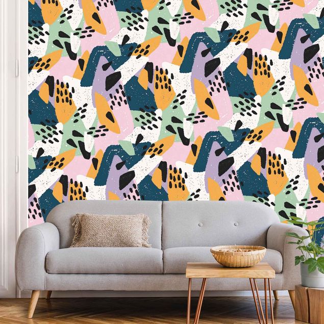 Fotobehang Vividly Colourful Pattern With Dots