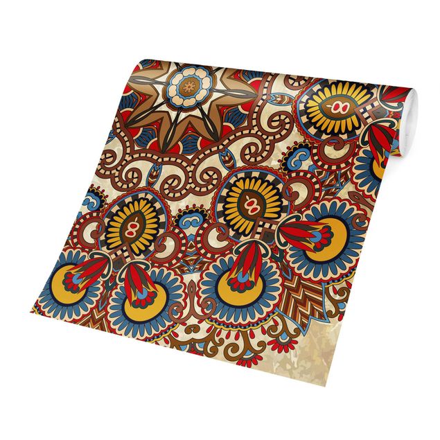 Patroonbehang Coloured Mandala