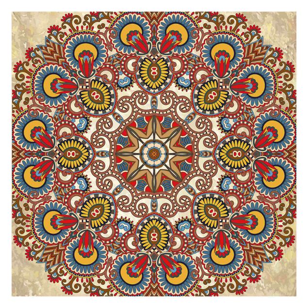 Patroonbehang Coloured Mandala