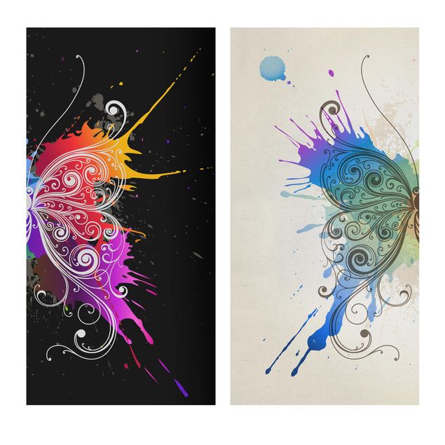 Canvas schilderijen - 2-delig  Watercolour Contrast